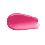 Pink lip balm on a white background