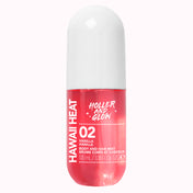 Hawaii Heat Holler and Glow body and hair mist bottle on a white background