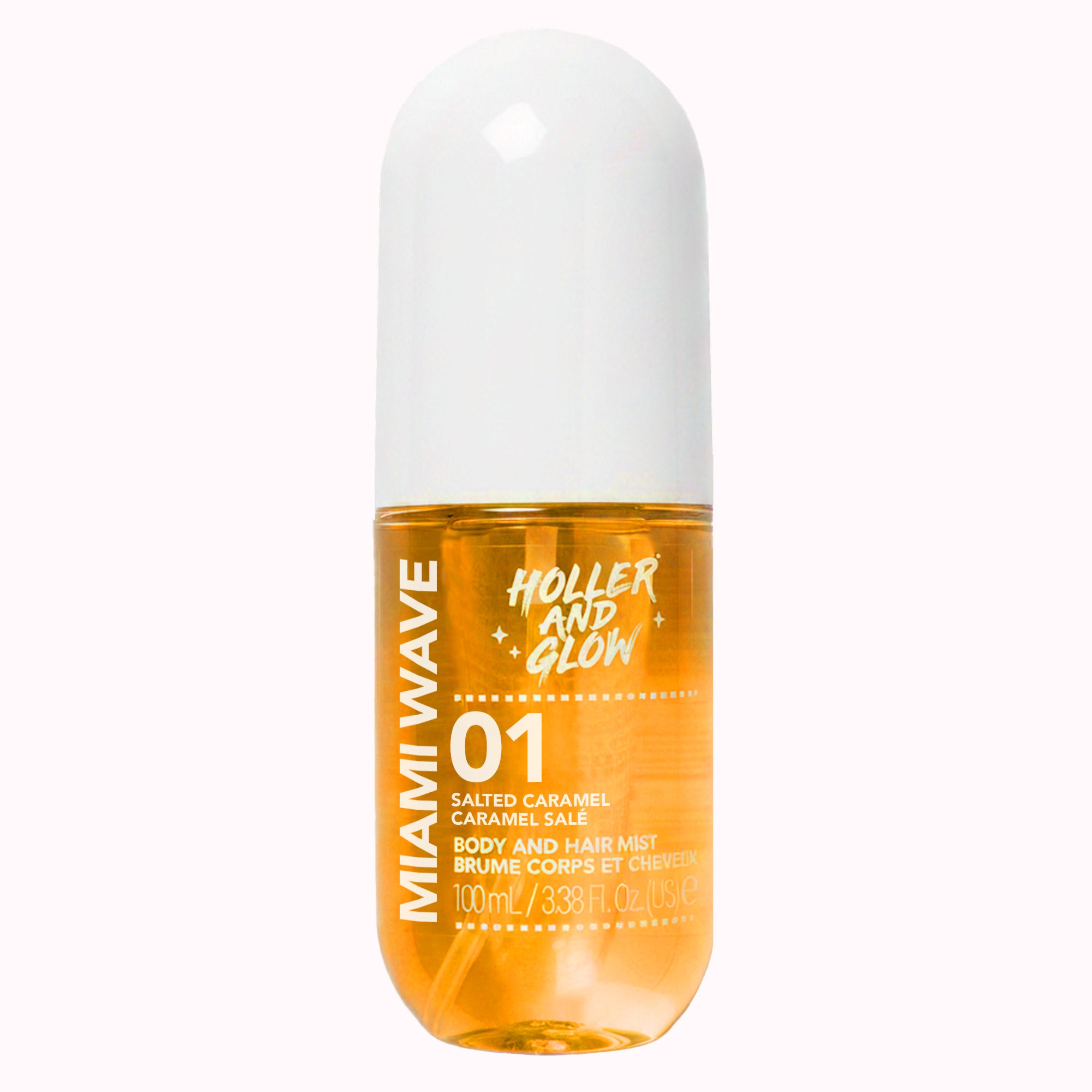 bottle of Holler and Glow Miami Wave 01 on a white background