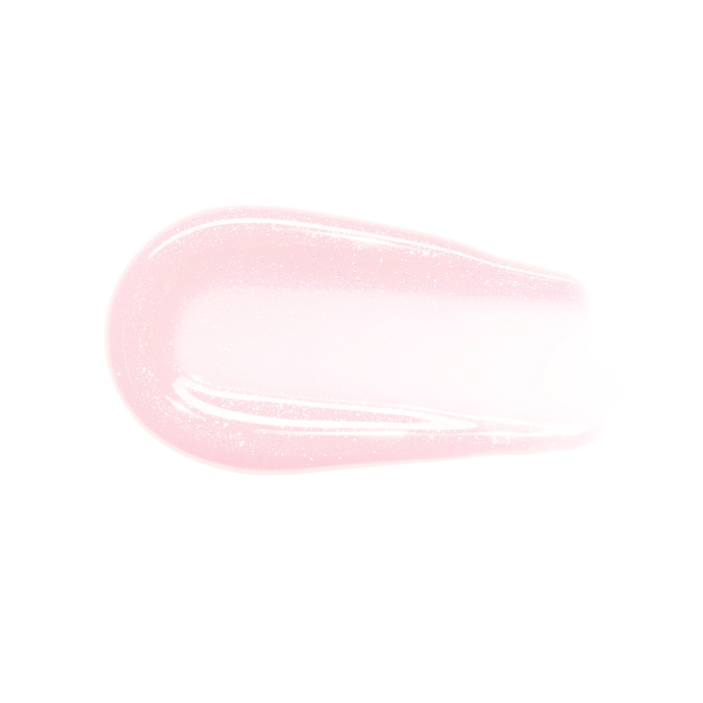 Pink cosmetic product smear on a white background